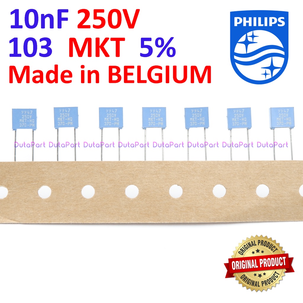 250V 0.01uF 10nF 103 5% ORIGINAL PHILIPS MKT MKM Kapasitor Capacitor