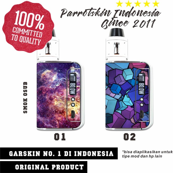 Garskin Premium Smok Osub 80w PURPLE .Bisa CUstom Gambar