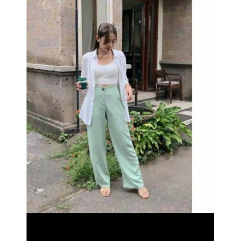 Celana kulot kancing depan hw