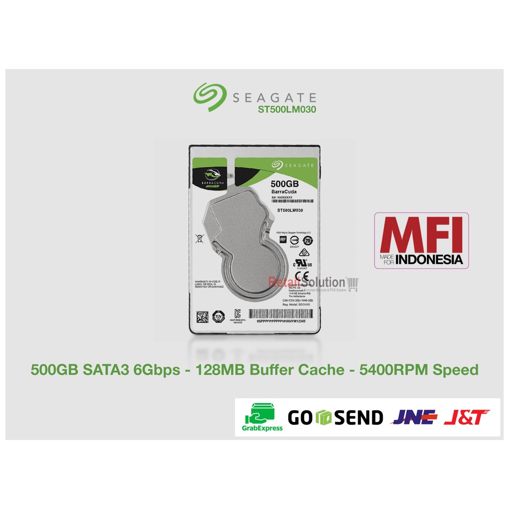 HDD Laptop Mini PC 2.5&quot; SATA III - Seagate Barracuda 500GB 5400RPM