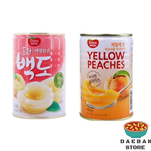 

Dongwon Yellow Peach & White Peach 400 Gr Made in Korea