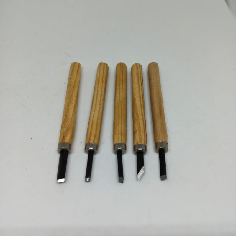 

Pisau ukir set 5 in 1 alat pahat kayu Wood carving knife