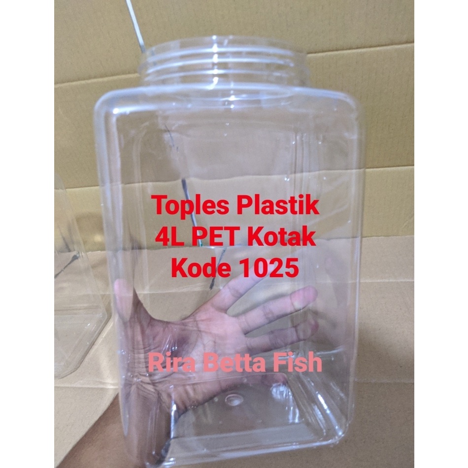 toples cupang 4 liter tanpa tutup/pakai tutup