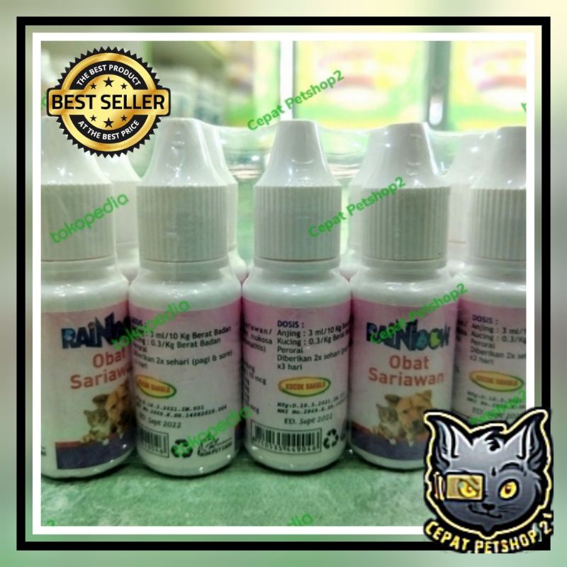 obat sariawan kucing anjing RAINBOW 8ml