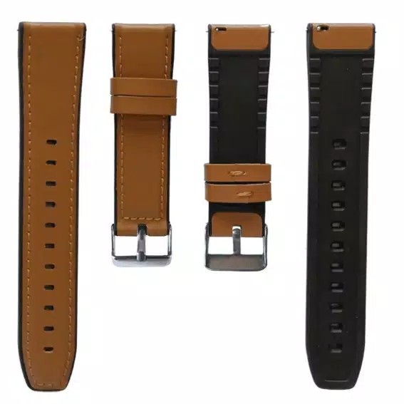 Strap Tali Jam 20mm Leather Rubber kulit Samsung Galaxy watch 4 5 pro 40mm 44mm 42mm ACTIVE 1 2 Amazfit GTS GTR 42MM BIP Haylou Ls02 rs4 plus huawei gt 2 3 42mm