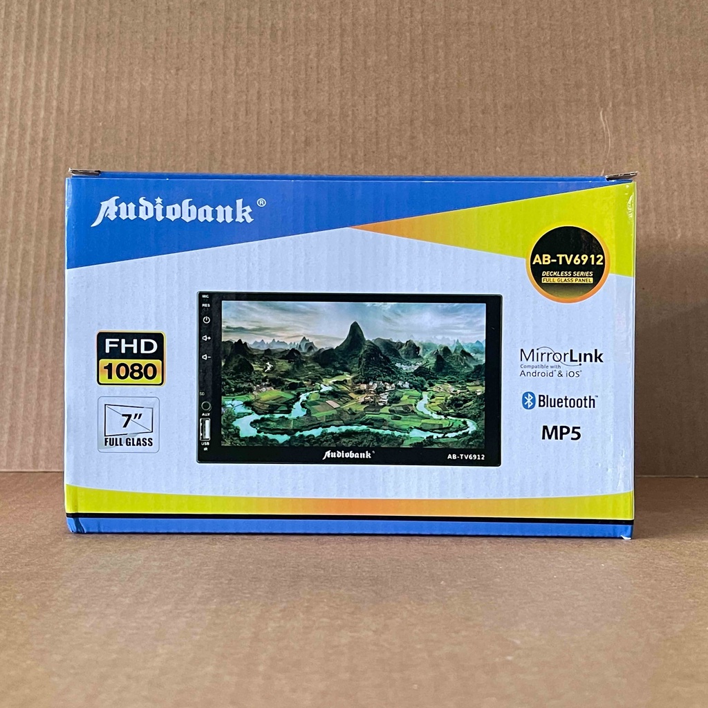 Audiobank Double Din MP5 Deckless HD Glasspanel 7 inch