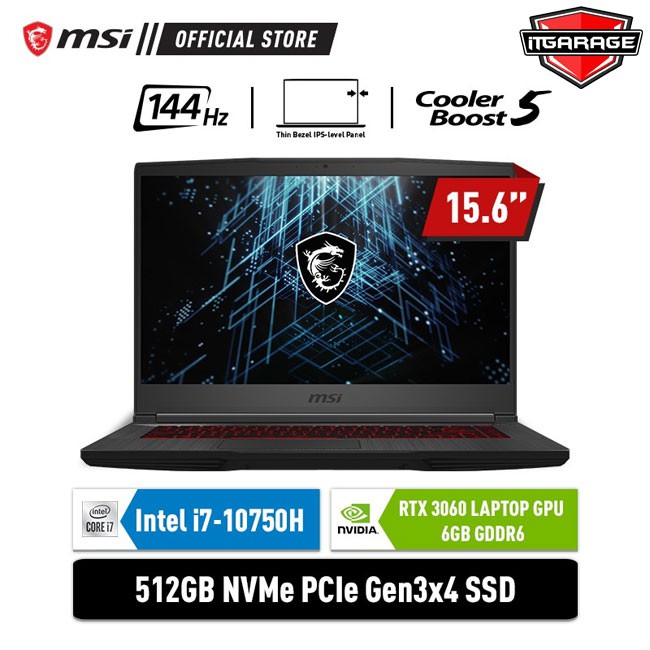 MSI GF65 10UE-421ID|i7-10750H/16GB/512GB/RTX3060-6GB