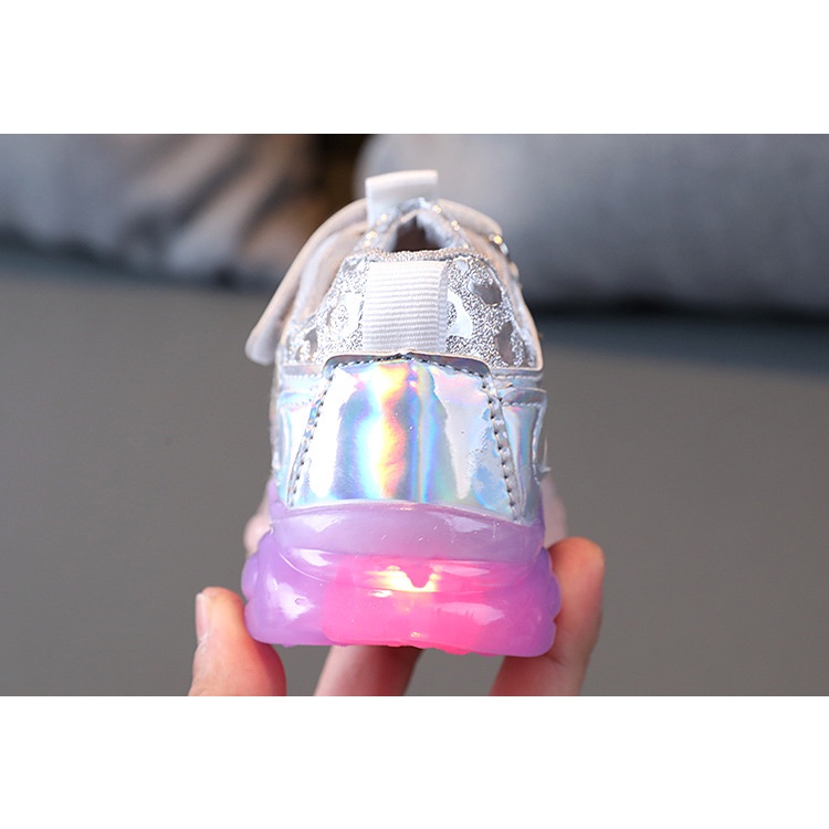 CHUBBI 13 Sepatu Sneaker Anak Perempuan Lampu LED Import