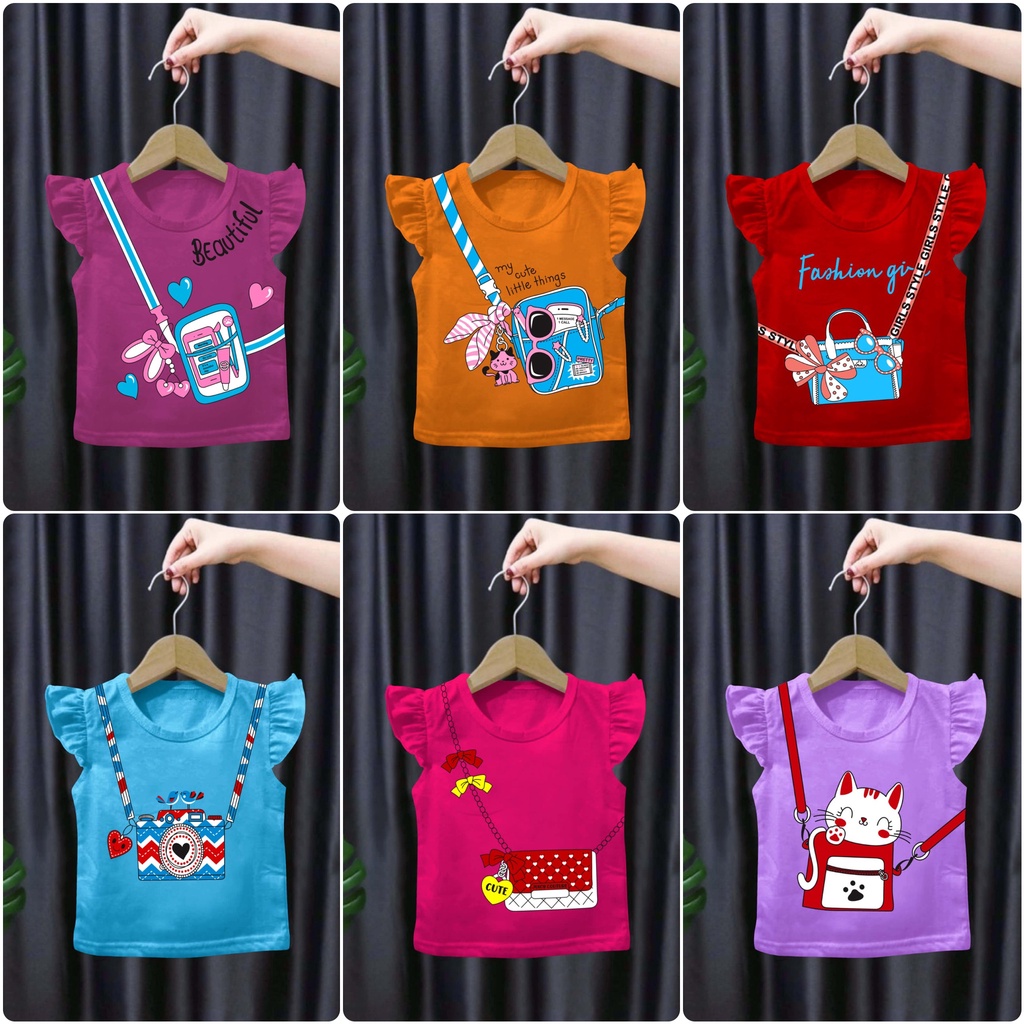 ODOM KAOS RUFFLE TEE/KAOS ANAK PEREMPUAN/BAJU ANAK CEWEK