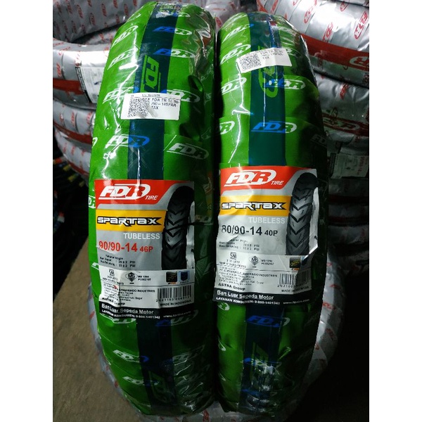 Jual Paket Ban Matic FDR 80 90 Ring14 Dan 90 90 Ring14 FDR Spartax Tubeless Matic Beat All Type