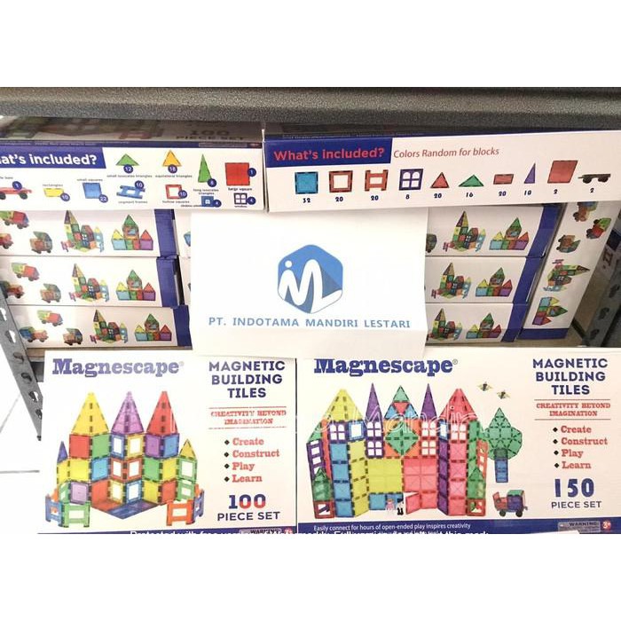 MAGNETIC TILES / MAGNETIC BUILDING TILES / MAGNET / MAGNESCAPE - 100PC