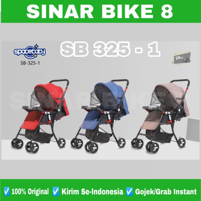 Kereta Dorong Anak Bayi Baby Stroller SPACEBABY SB 325-1 Tudung Nyamuk