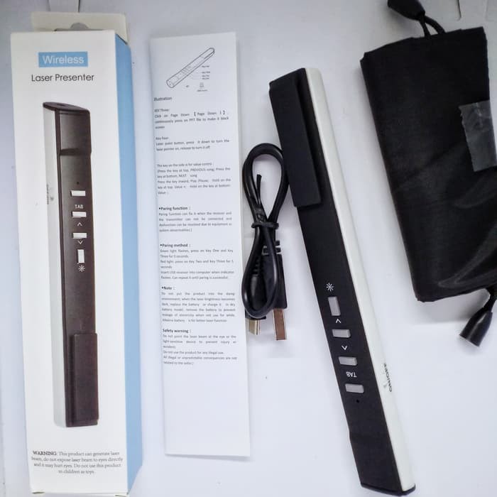 Pointer Presentasi Wireless Multifungsi Bisa di Cas