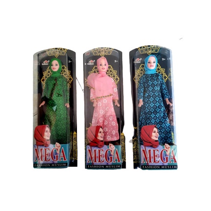 Mainan Anak Cewek Perempuan Boneka Barbie Berbie Hijab Jilbab Baju Pakaian Muslim JM 03011