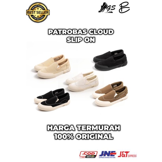 Sepatu patrobas patrobas cloud slip on All black patrobas cloud slip on off white patrobas cloud sli