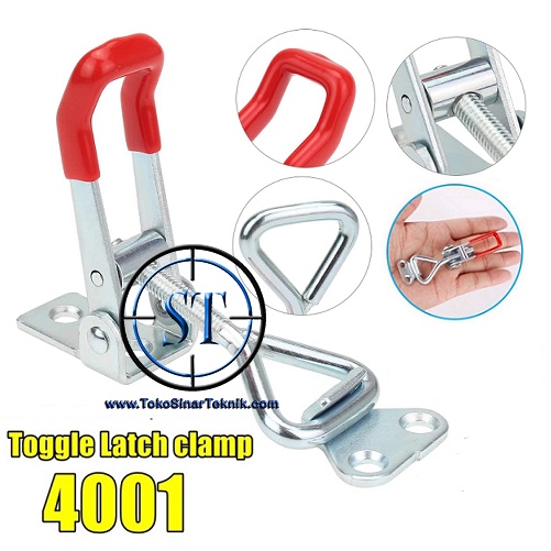 GH-4001 Holding Toggle Clamp Quick Metal Alat Bantu Jepit Horizontal Metal Hold Latch Penjepit Push Pull Type Penahan Holder