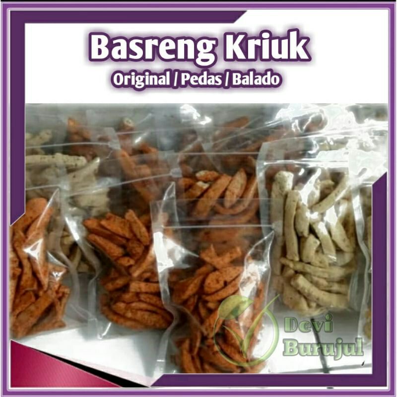 

Basreng Stik Kering Cemilan Aneka Rasa Berat 50 Gram