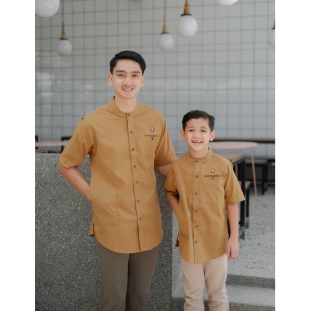 KOKO COUPLE AYAH ANAK VARIASI WARNA MILLO PUTIH CHOCOMILK DENIM MUSTARD TAN DARI UMUR 3 TH