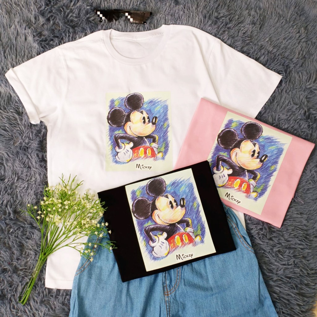 MICKEY SEA  / TERMURAH BAJU KAOS KATUN WANITA LENGAN PENDEK / TUMBLR TEE