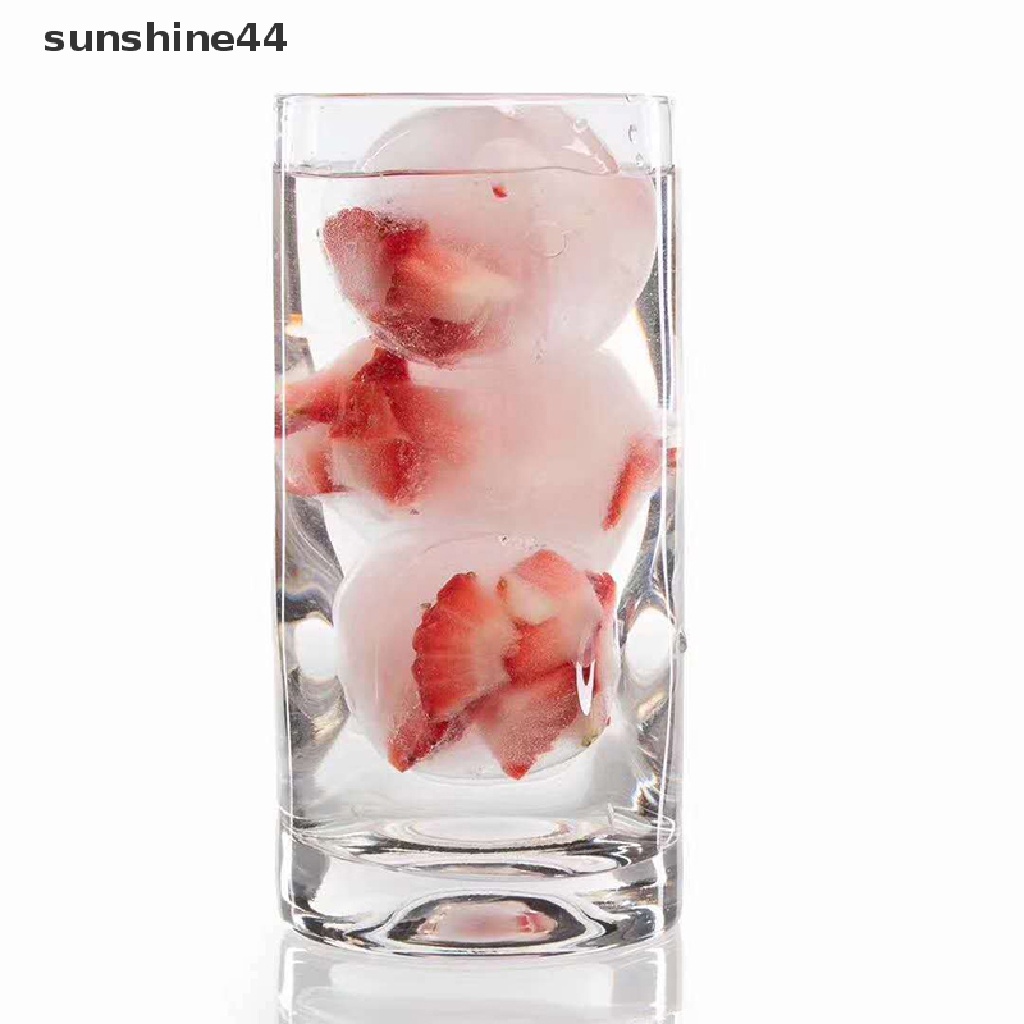 Sunshine Cetakan Es Batu 4 Lubang Bahan Silikon Flexible Untuk Whiskey / Cocktail DIY