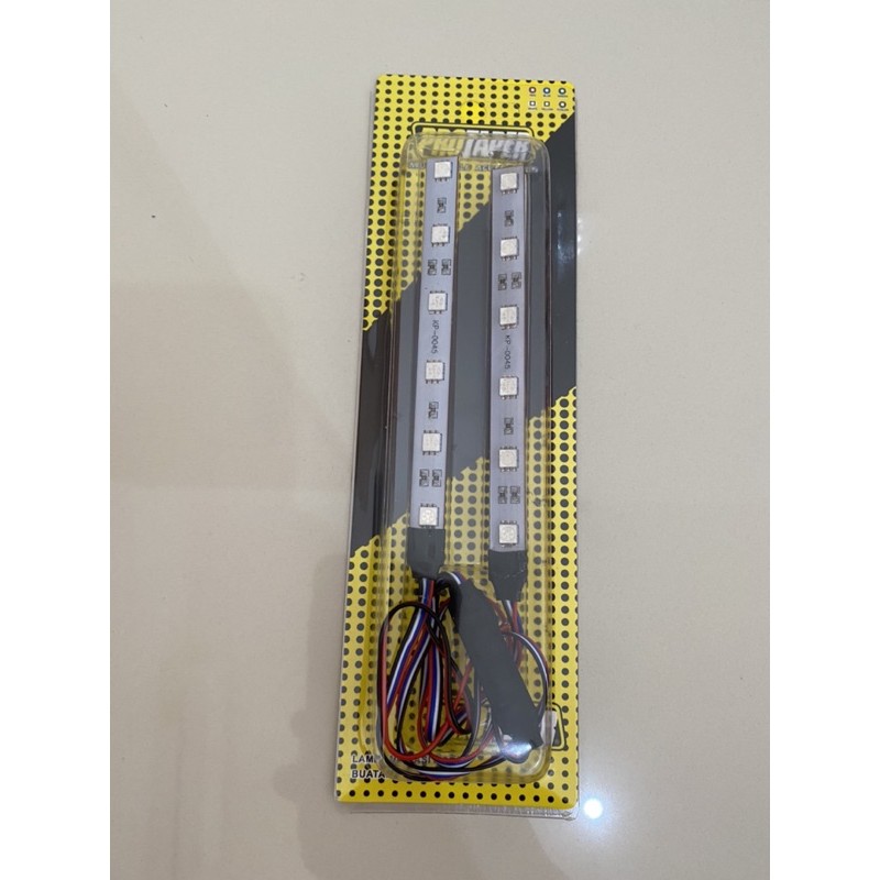 Lampu Led Strip Flexible Mobil Motor 12 Volt Nyala RGB 6 LED 15cm