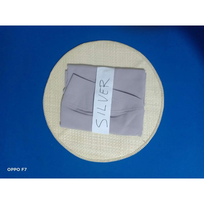 KERUDUNG KHIMAR MALIKA CERUTY PREMIUM/KHIMAR MALIKA BUSA ANTEM SIZE L-Abu silver