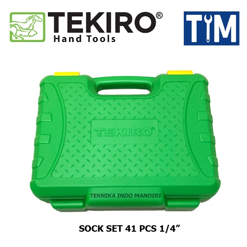 TEKIRO Sock Set 41 PCS 1/4&quot; ( 4 - 14 MM ) 6PT / Kunci Sok Set 41 PCS