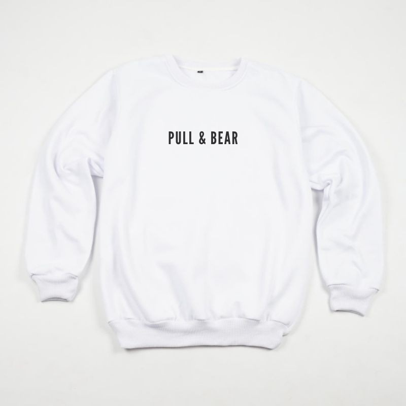 Sweatshirt PULL &amp; BEAR Cream Simple | Sweater Simple Pria PULL N BEAR | Sweater pull bear Top Quality