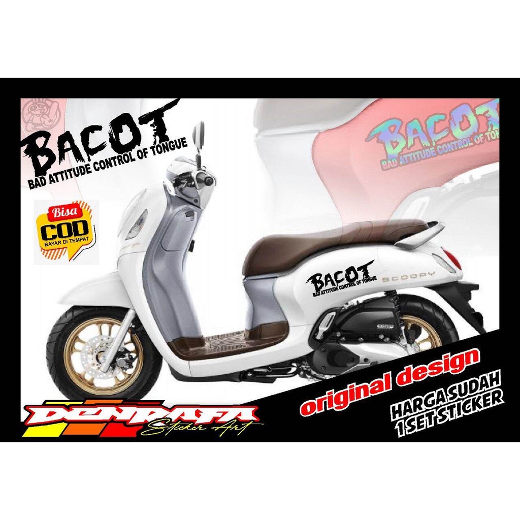 Sticker Viral Scoopy / Sticker BACOT Motor Scoopy