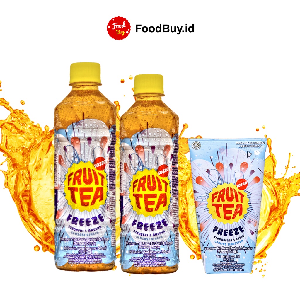 Sosro Fruit Tea Freeze Stoberi & Anggur