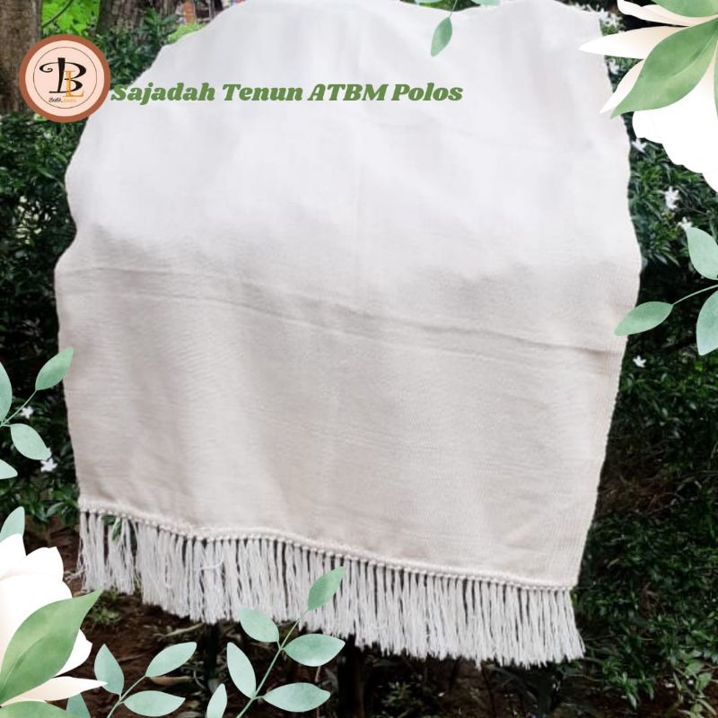 Sajadah Tenun ATBM Polos/Sajadah Tenun ATBM Polos Untuk Ecoprint/sajadah ATBM Polos Putih