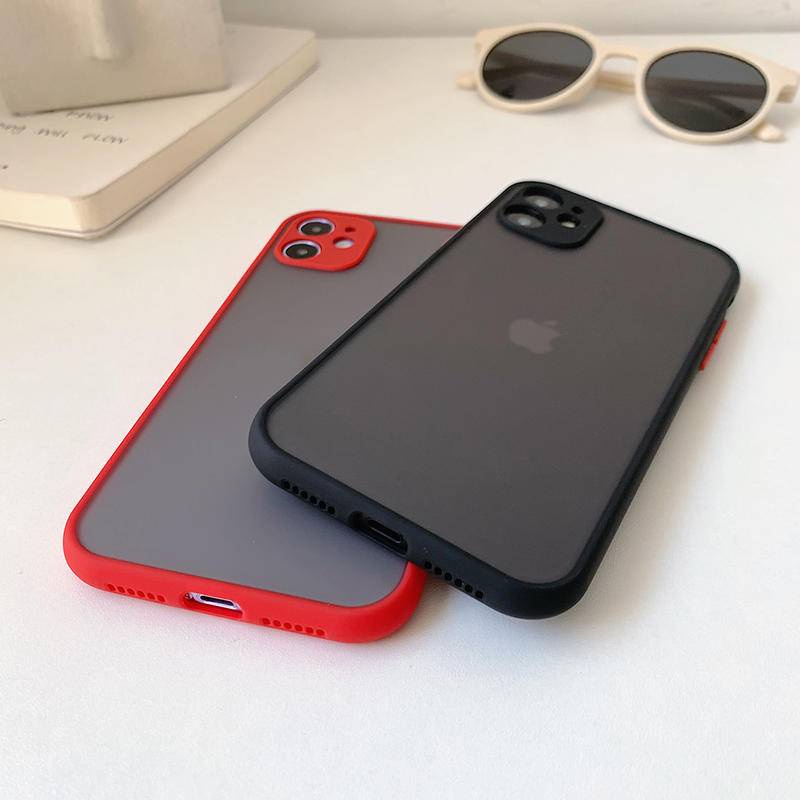 Case Pelindung Lensa Kamera Bumper Matte Translucent Untuk iPhone 13 12 Pro MAX 12 13