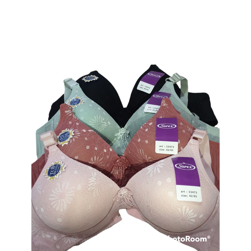 Bra Sorex Super Soft Tanpa Kawat Aneka Warna Cup sedang Motif Terbatas