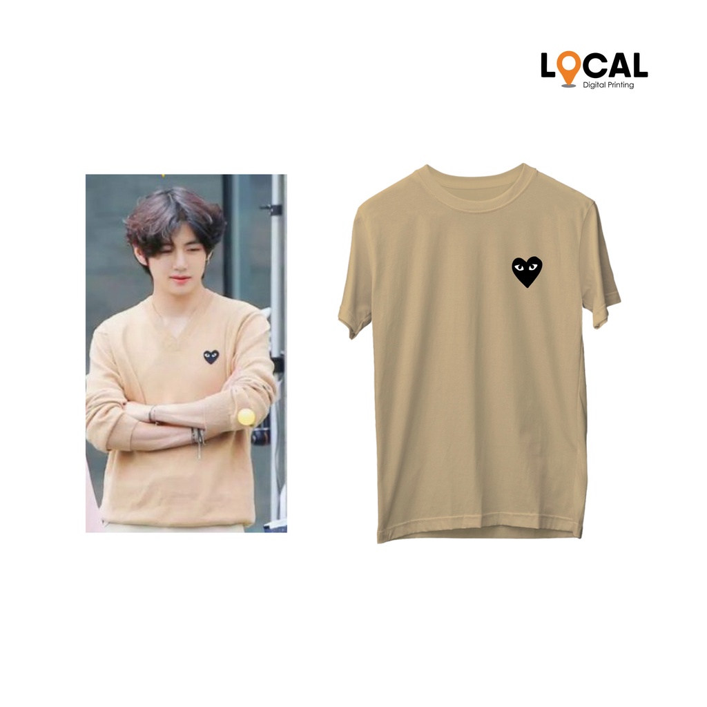 Kaos Design KPOP Love V BTS Custom Sablon Logo Print DTF - Local Print