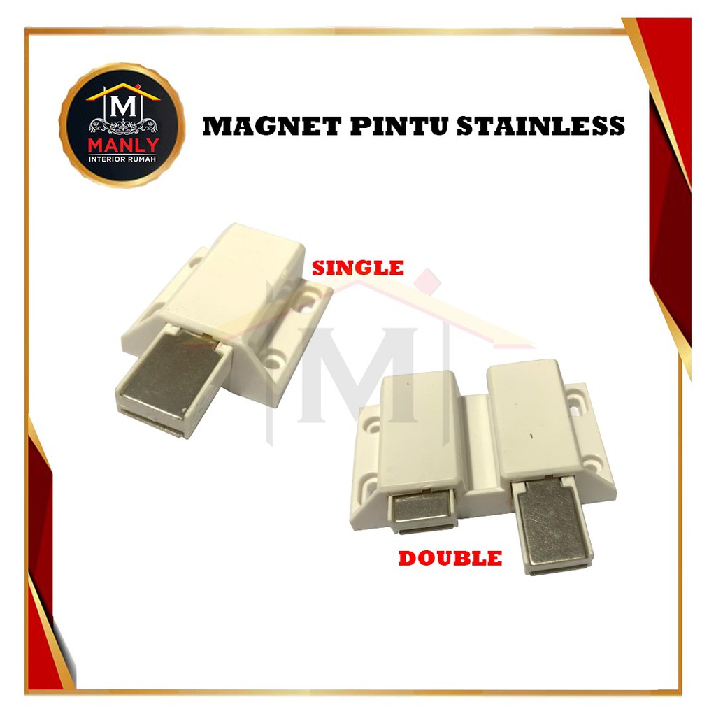 Magnet Pintu Kaca Double &amp; Singel / Engsel Jepit Kaca Double &amp; Singel Stainless