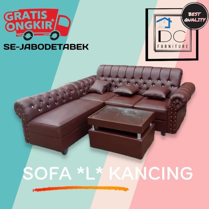 Sofa | Sofa L Sudut Kancing Murah Berkualitas 