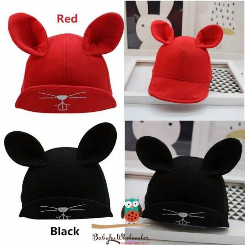 Topi bayi korea lucu / baby hat / topi bayi little mouse 3d