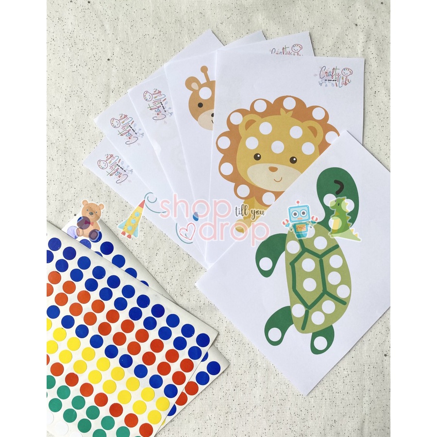 DIY Sticker Dot Activity - Crafty Lab - Mainan Edukasi Stiker Anak