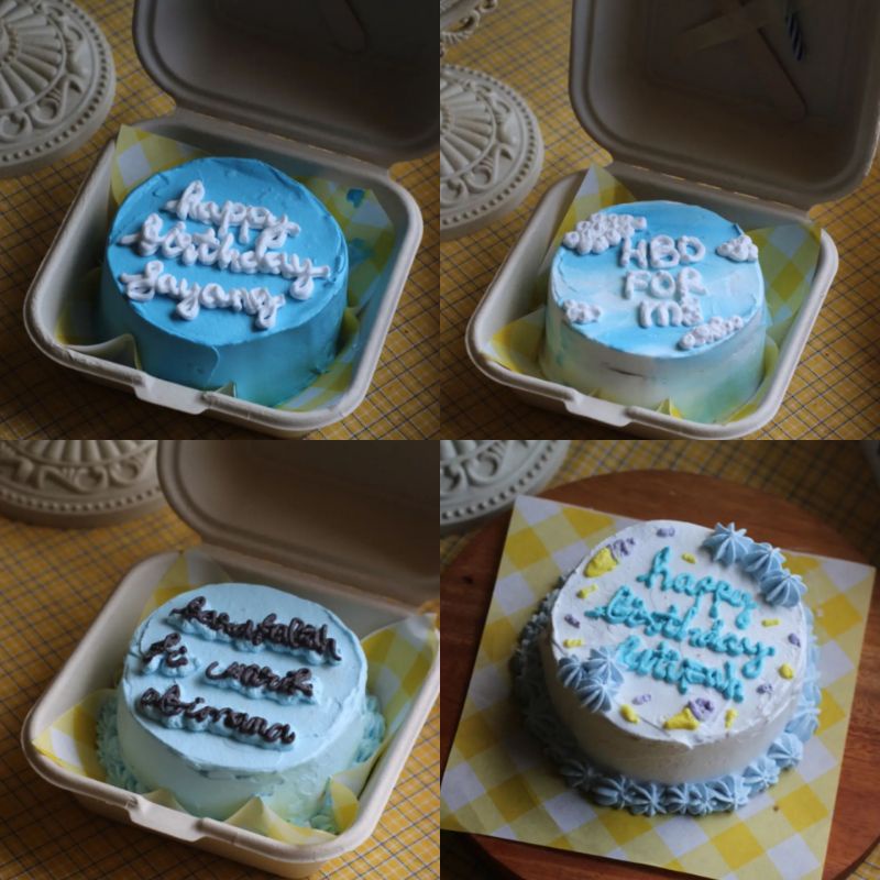 Jual (BISA CUSTOM) bento cake 10cm korean cake 10cm birthday cake