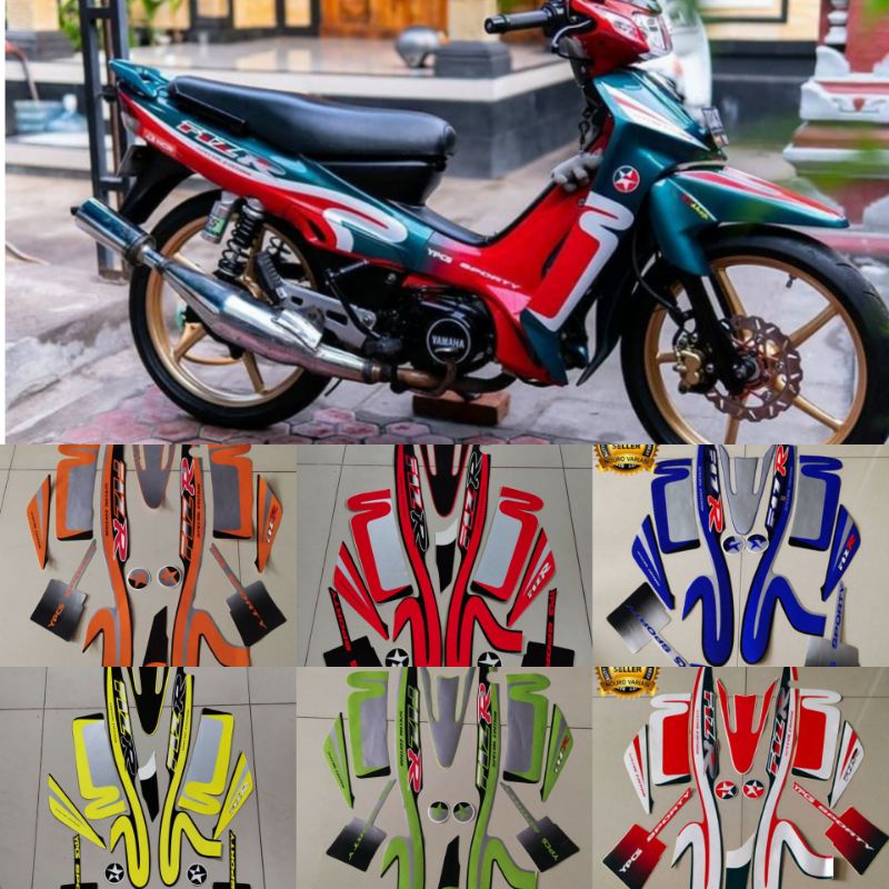 Stiker striping Yamaha F1ZR Caltex limited edition stiker ori f1z r lis body yamaha