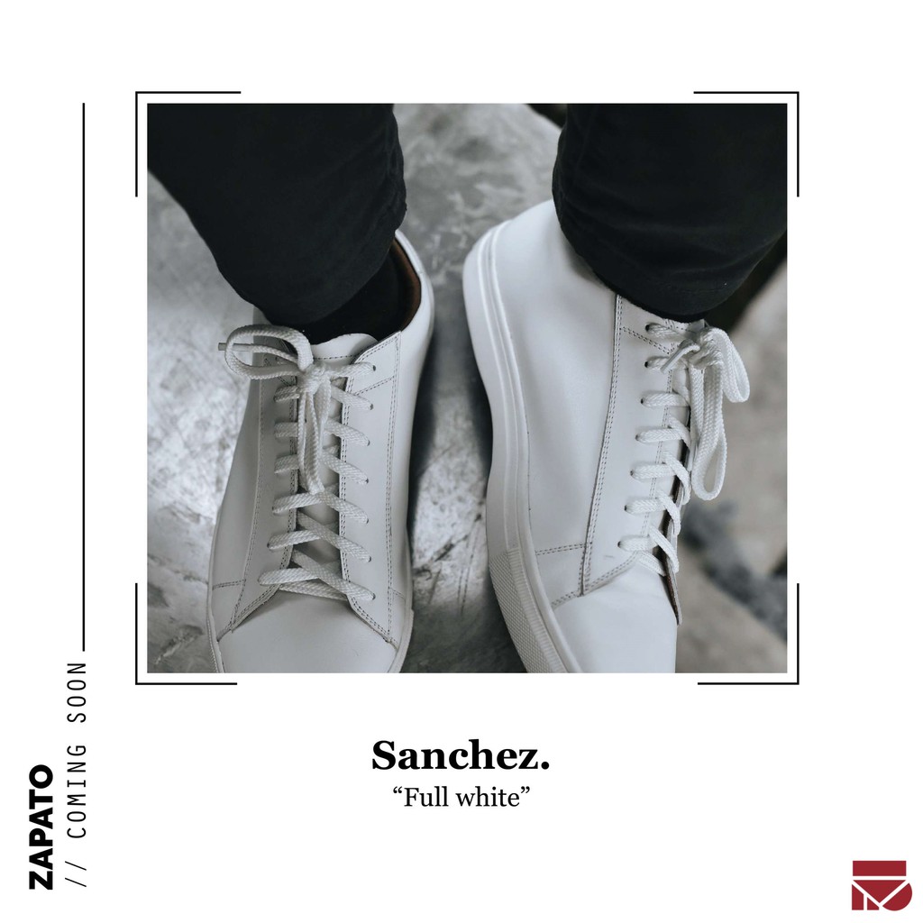 SANCHEZ WHITE |FORIND x Zapato| Sepatu Sneakers Kulit Asli Putih Casual Kasual Polos Ori Footwear