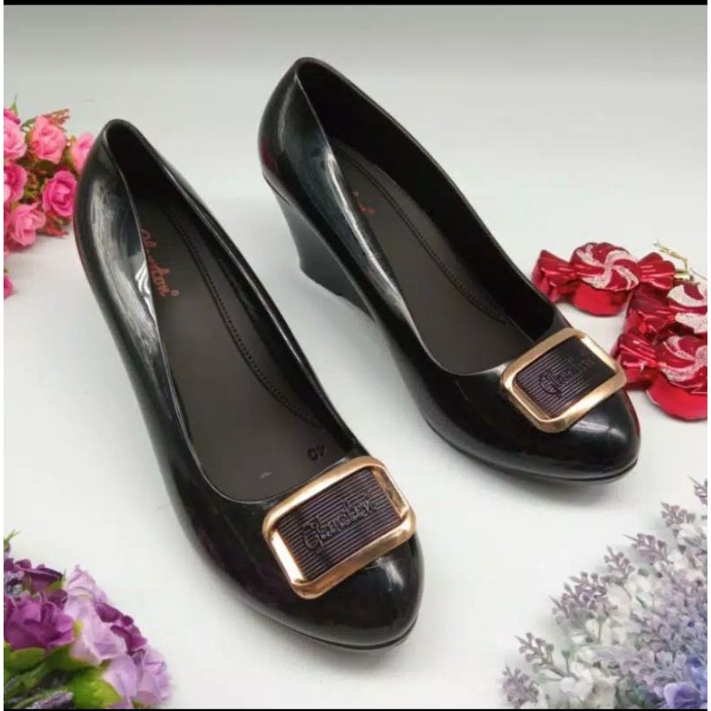 SEPATU SPATU JELLY JELLYSHOES SHOES WEDGES WANITA