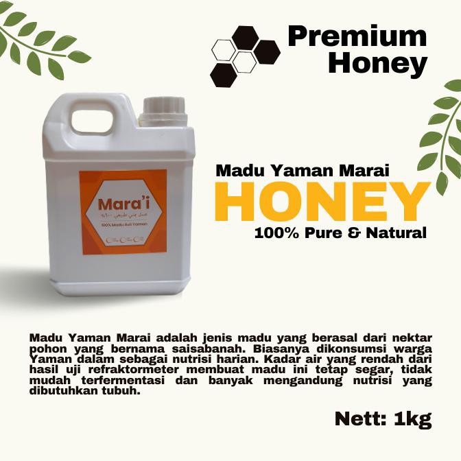 

Madu Yaman Mara'I 1 Kg Madu Murni Madu Asli Original Pure Raw Honey - Marai A Heraproject456