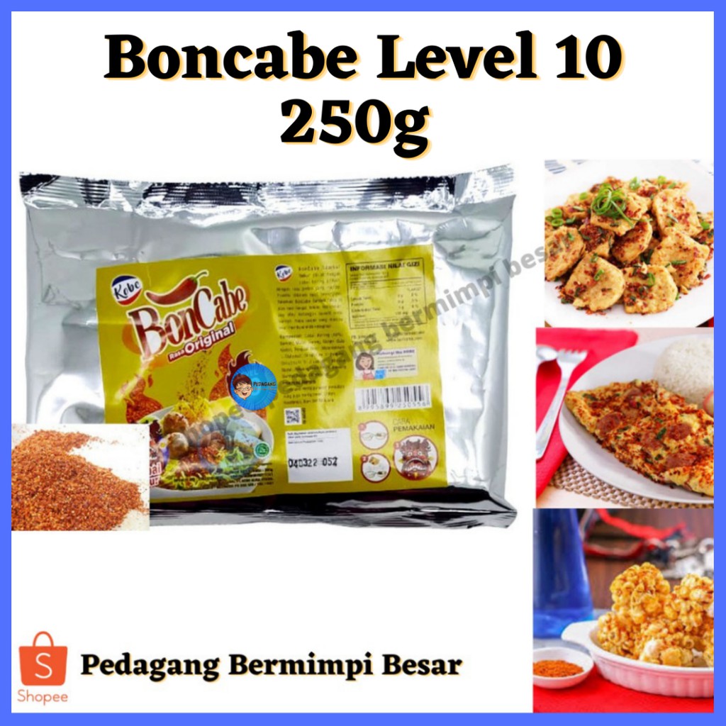 Boncabe Level 10 250gr | Bon cabe | Cabe Bubuk | Cabai Bubuk