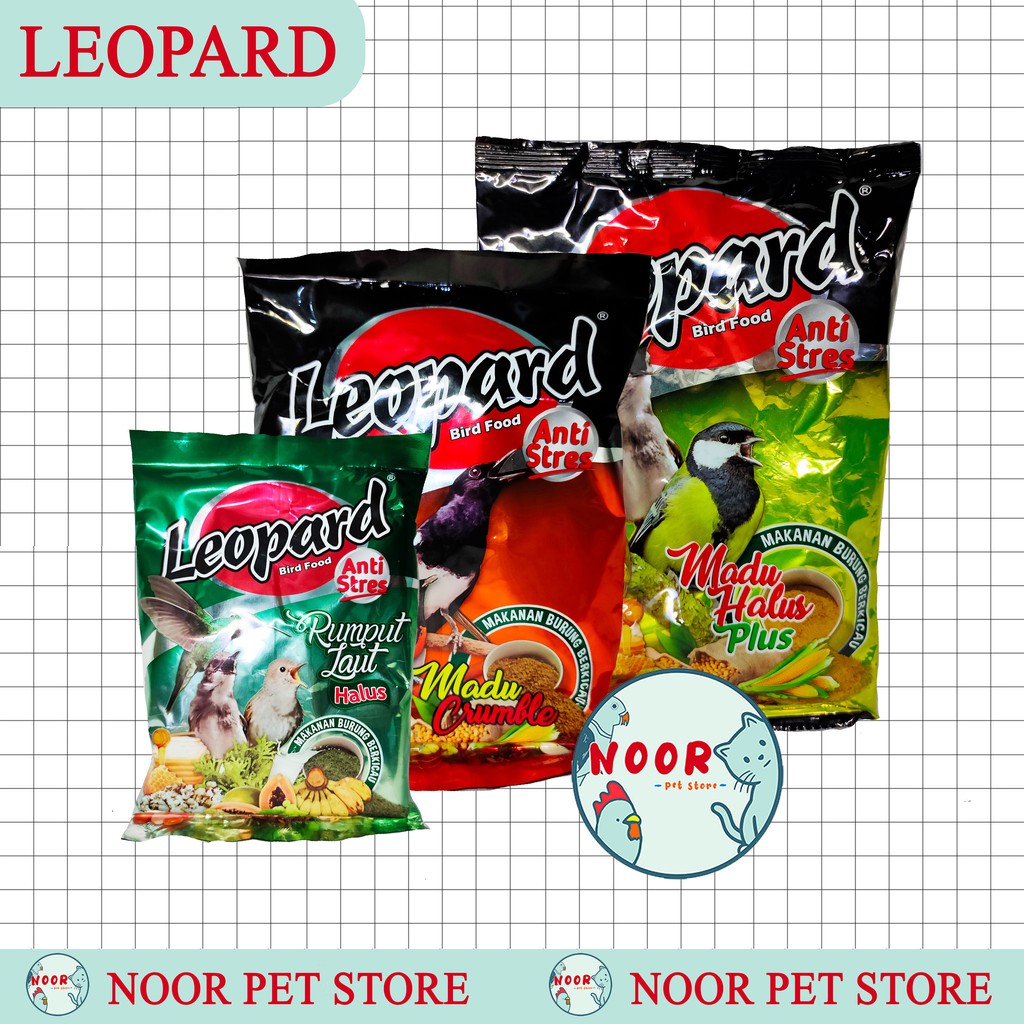 Leopard / Voer Leopard / Leopard Madu Crumble / Leopard madu halus plus / Leopard Rumput Laut Halus