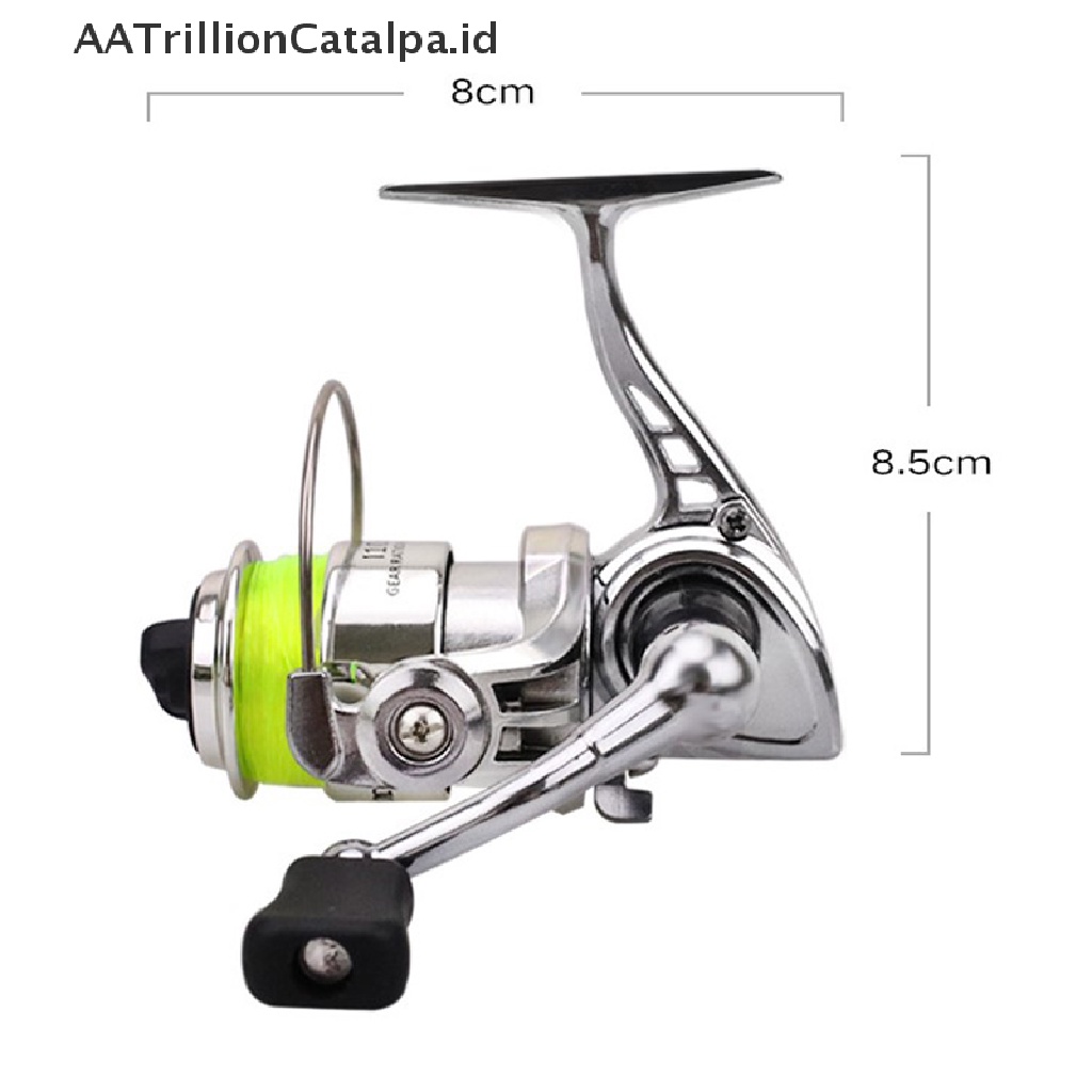 Aatrillioncatalpa Reel Pancing Mini 100 Bahan Metal Ukuran Saku 4.3: 1