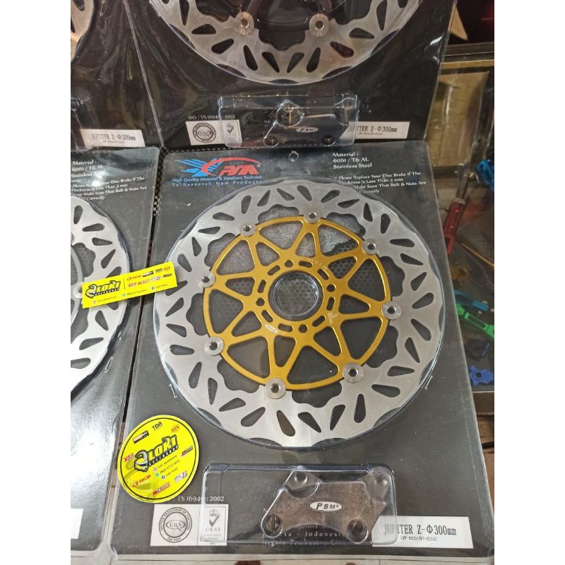 Disc Brake Cakram Piringan PSM Titanium Kembang 300 mm Floating Jupiter Fizr F1zr Rxking Mxking not Moto1 TDR-1