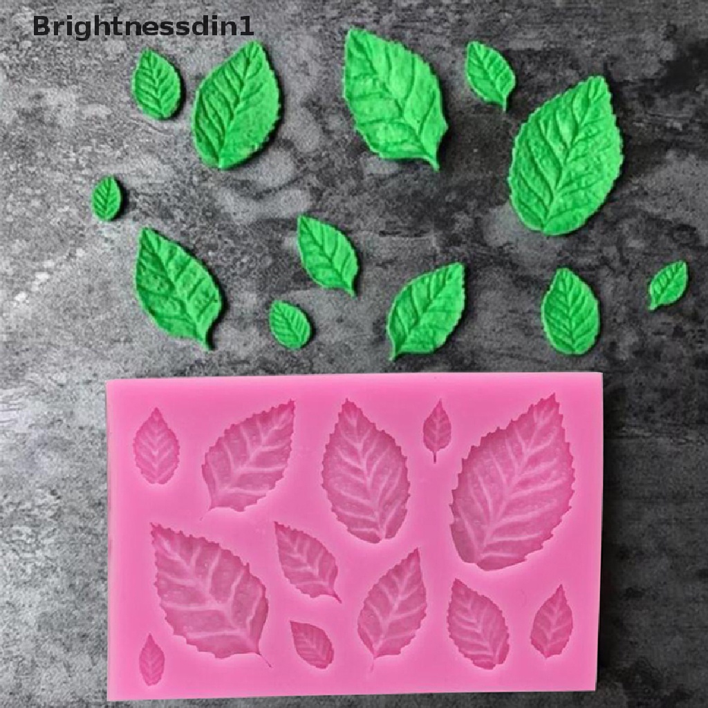 1 In 1 Cetakan Fondant Bentuk Daun Mawar Bahan Silikon Untuk Dekorasi Kue