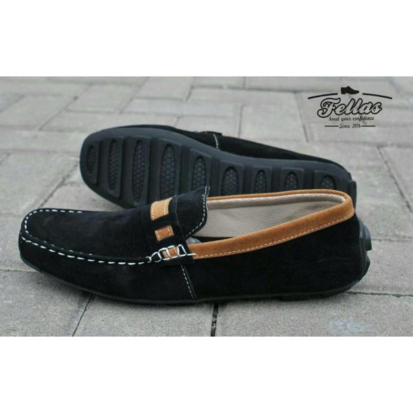 sepatu fellas mocasin black