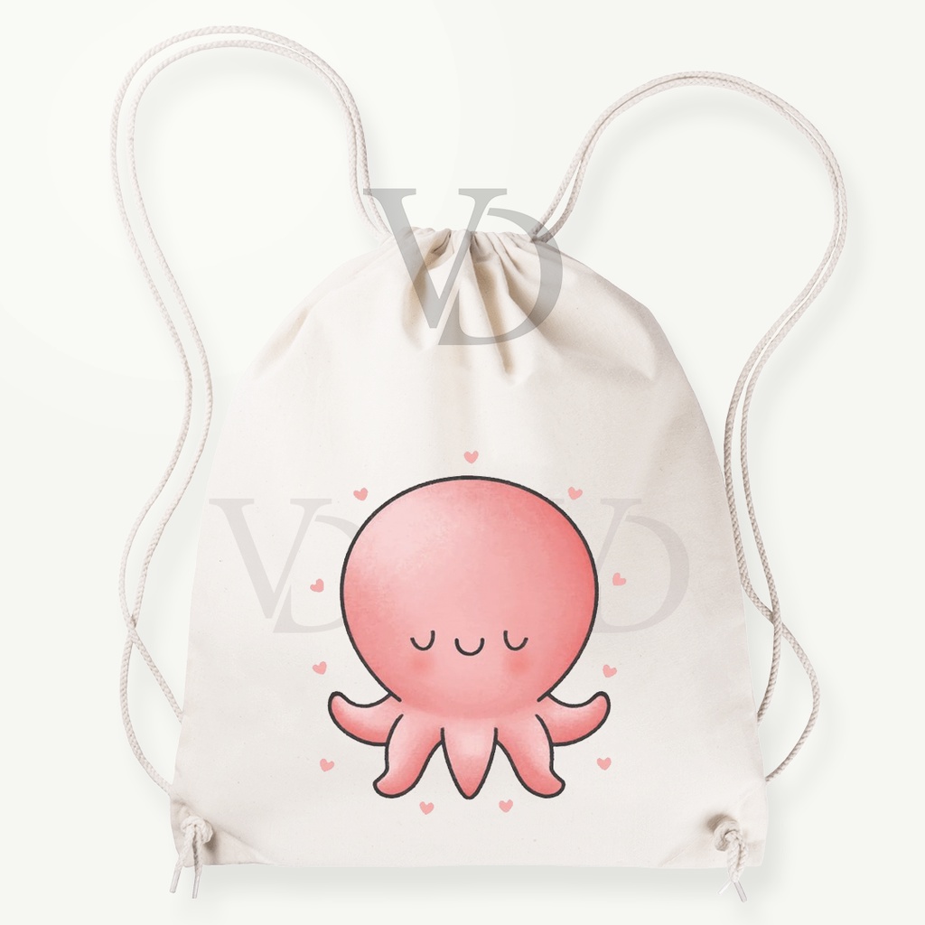 Tas Serut  kanvas / tas serut korea / tas lucu/ tas gendong kanvas / tas custom korea / tas motif animal